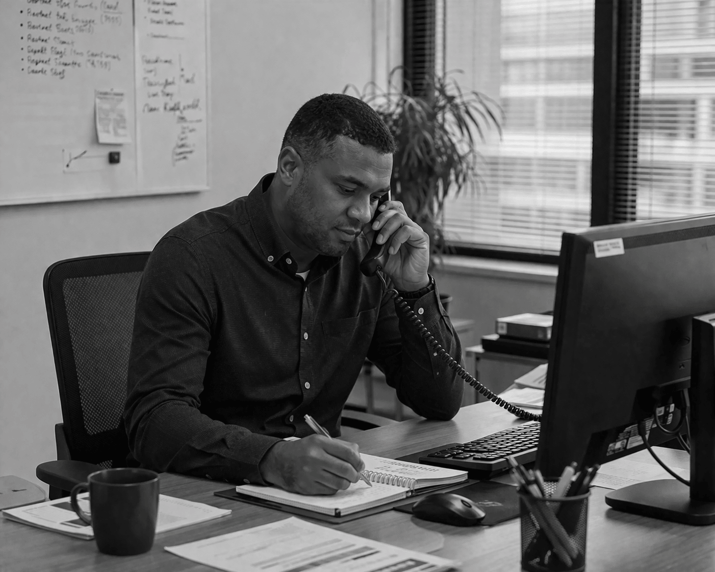 focusedprofessionalathisdesk